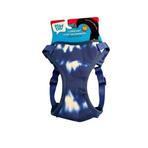 Play On‎ Comfort Step-In Harness Dog XS Blue Tie Dye Adjustable Mesh Up To 10lb